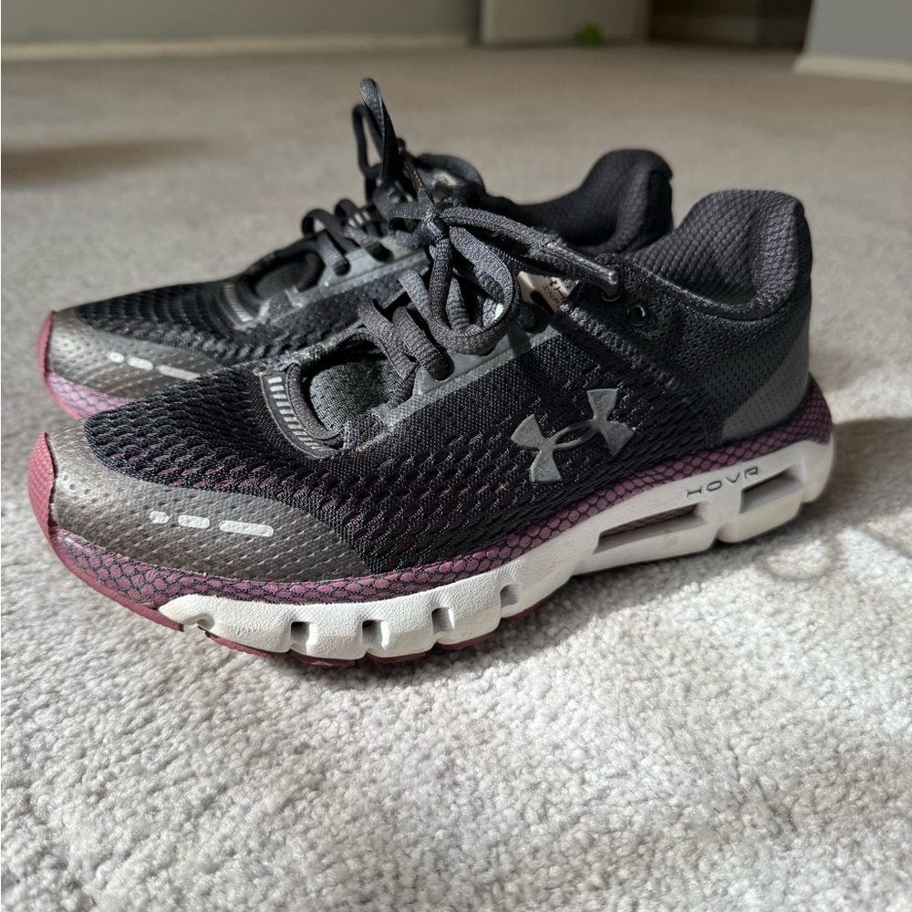 Under Armour Women's Black and Purple Running Shoes